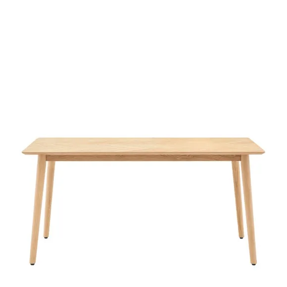 Manila 6 Seater Dining Table, Oak 4