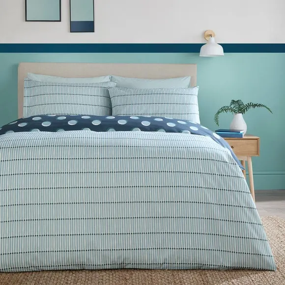 Fusion Polka Spot Polycotton Duvet Cover & Pillowcase Set 2