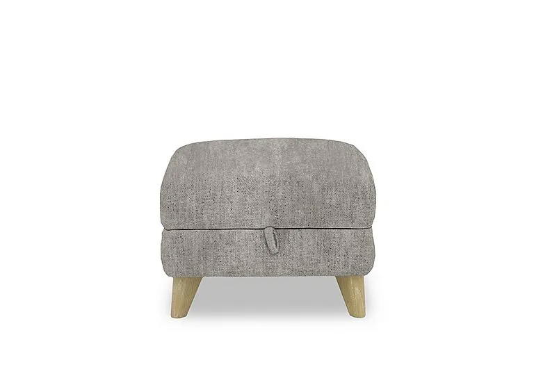 Malmo Fabric Storage Footstool - Grey