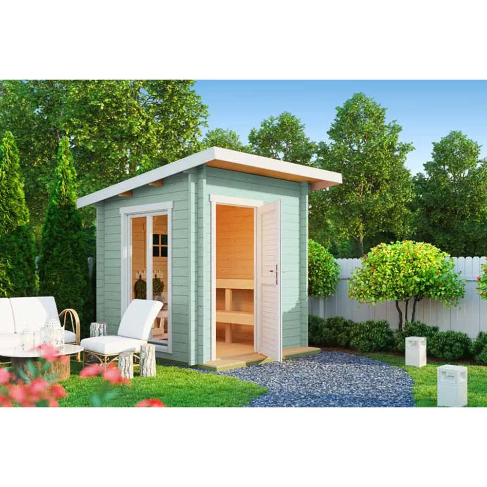 Lasita Maja Ltd Abisko-Log Cabin, Garden Room, Home Office - L240xW278.1xH233.7 cm in Light Tan 5