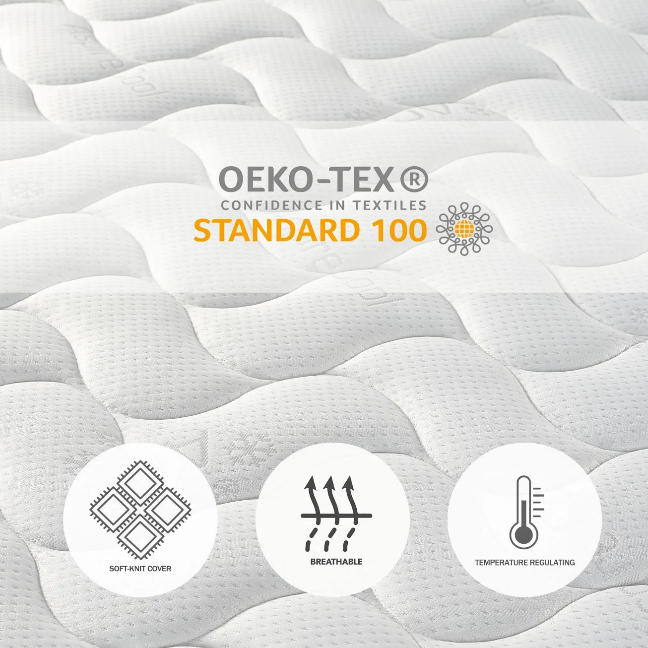 Catherine Lansfield Bonnell Luxe Memory Foam Hybrid Mattress in White 4