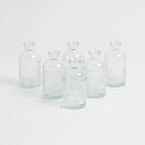Set of 6 Embossed Bud Vases 3