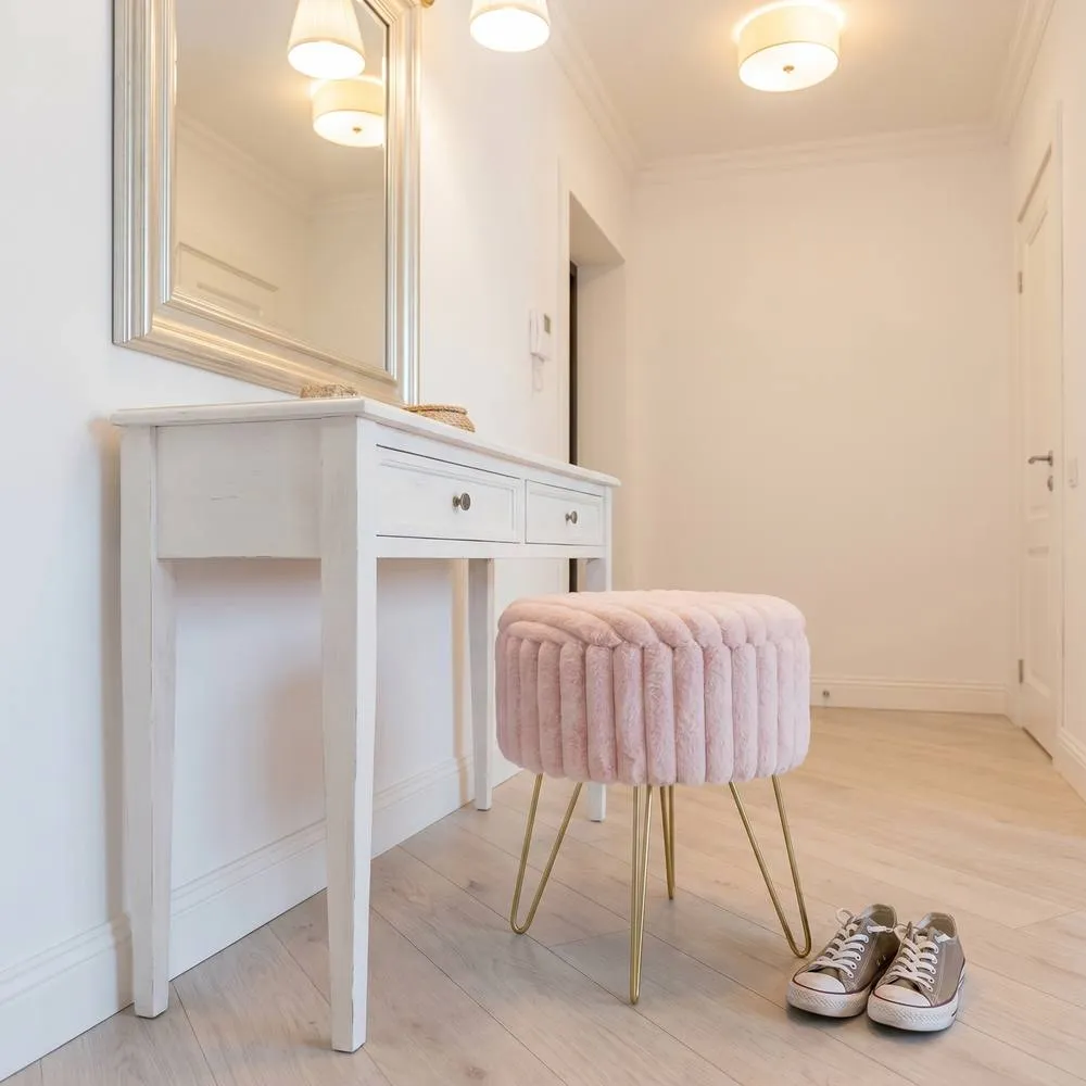 GAVENO CAVAILIA Ribbed Hairpin Storage Stool in Pink 5