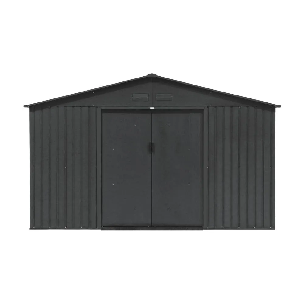 sweeek 12.99 m² metal garden shed in Dark Grey 6