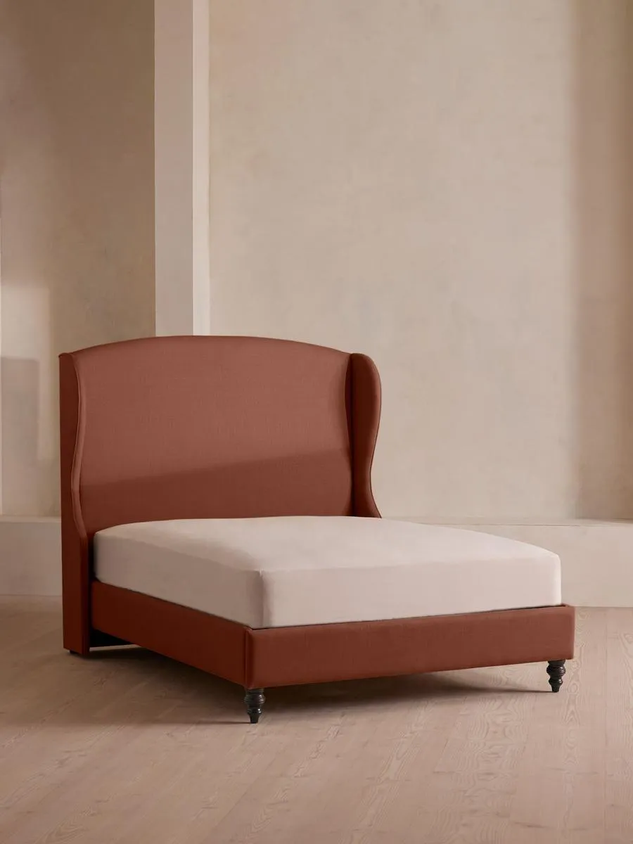 Rivas Bed, Super King, Linen, Sienna