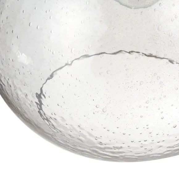 Pacific Lifestyle Beja Organic Shape Clear Bubble Glass Pendant, Clear 3