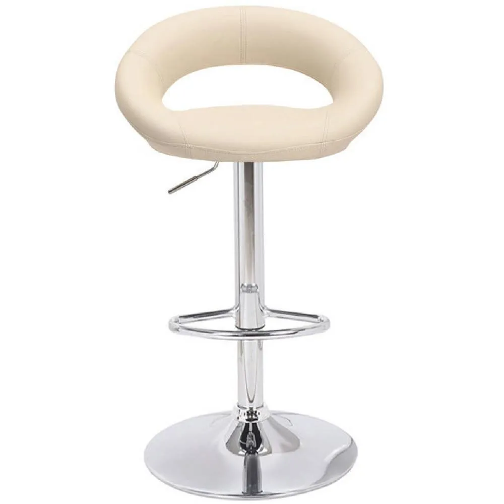 netfurniture Serene Cream Padded Kitchen Breakfast Bar Stool Height Adjustable 4