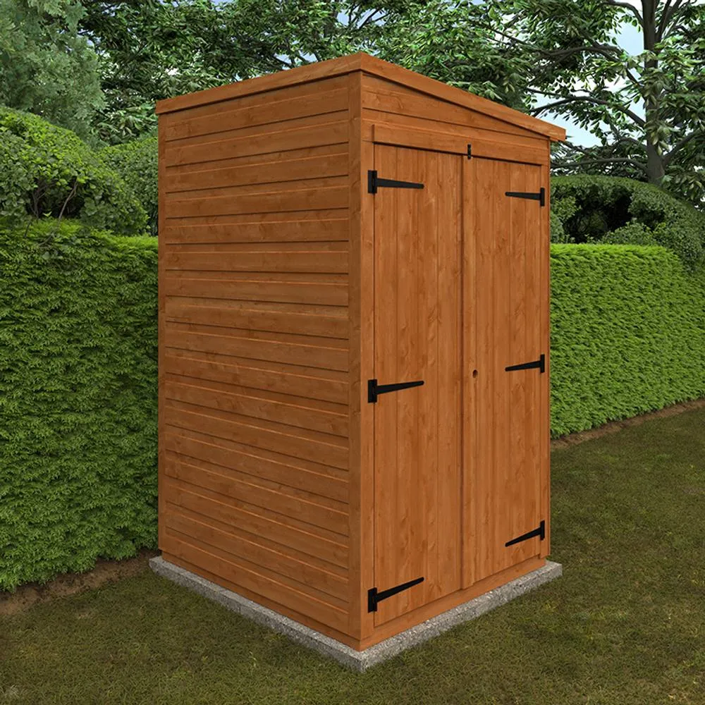 Buttercup Farm 4 x 4 Feet Flex Pent Double Door Windowless 12mm Flex in Burnt Orange 2