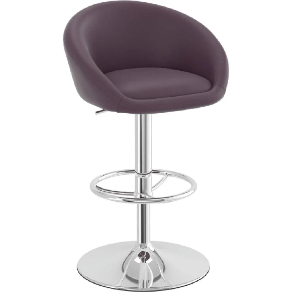 netfurniture Lombardy Kitchen Breakfast Bar Stool - Purple Seat Chrome Frame 3