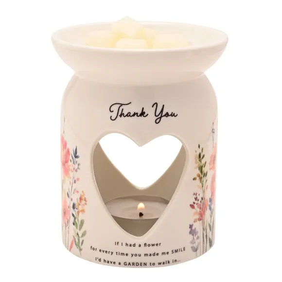 The Cottage Garden Heart Ceramic Wax Melt Burner 3