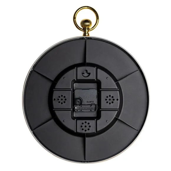 Hometime Pocket Watch Aluminium Round Wall Clock 5