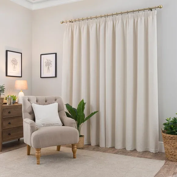 Churchgate Woodhouse Boucle Pencil Pleat Curtains 4