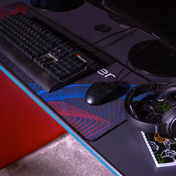 X Rocker Carbon Tek Gaming Desk with Wireless Charging and Neo Fibre LED 3