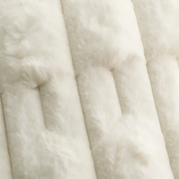 Bianca Carved Faux Fur Square Cushion 2