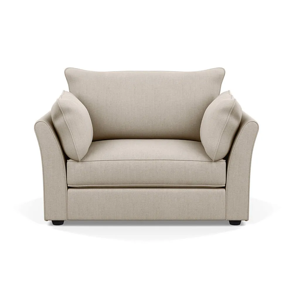 Heal's Tailor Loveseat Broad Weave Putty Black Beech Feet