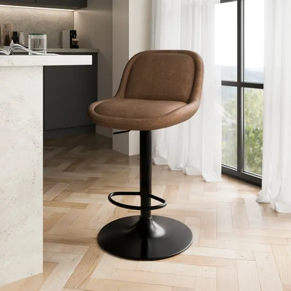 Lyle Gaslift Barstool, Faux Leather 1