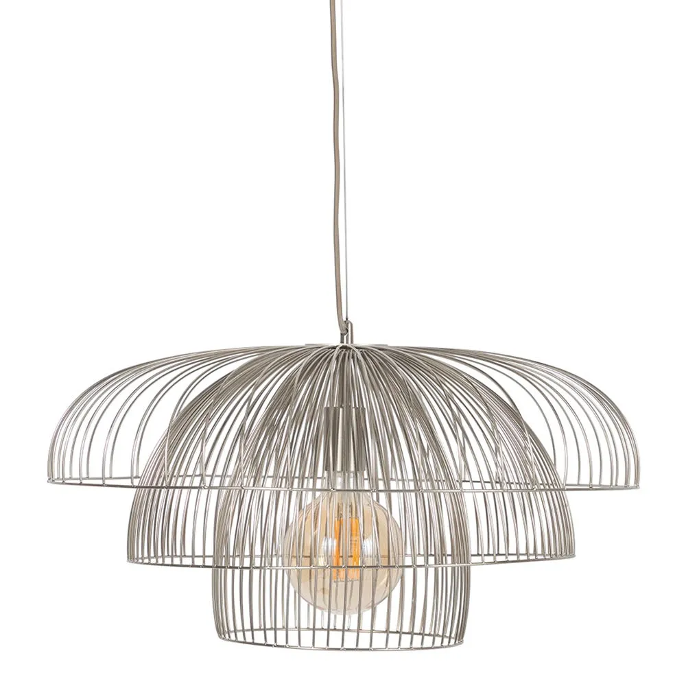 Heal's Makiko Pendant Light Brushed Steel 2