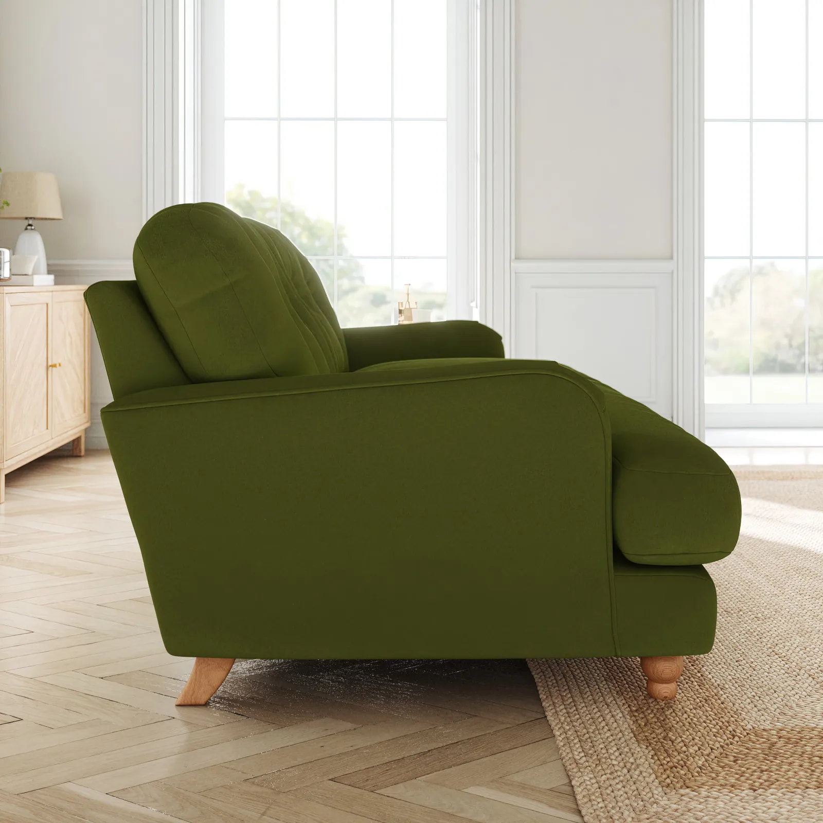 Martha Matte Plush Velvet 2 Seater Sofa 2