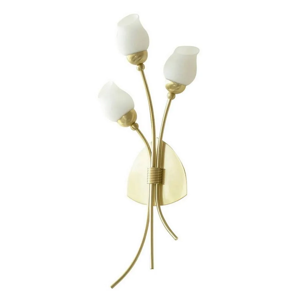 Netlighting Rimini Wall Lamp 3 Light G9 Satin Brass in Gold