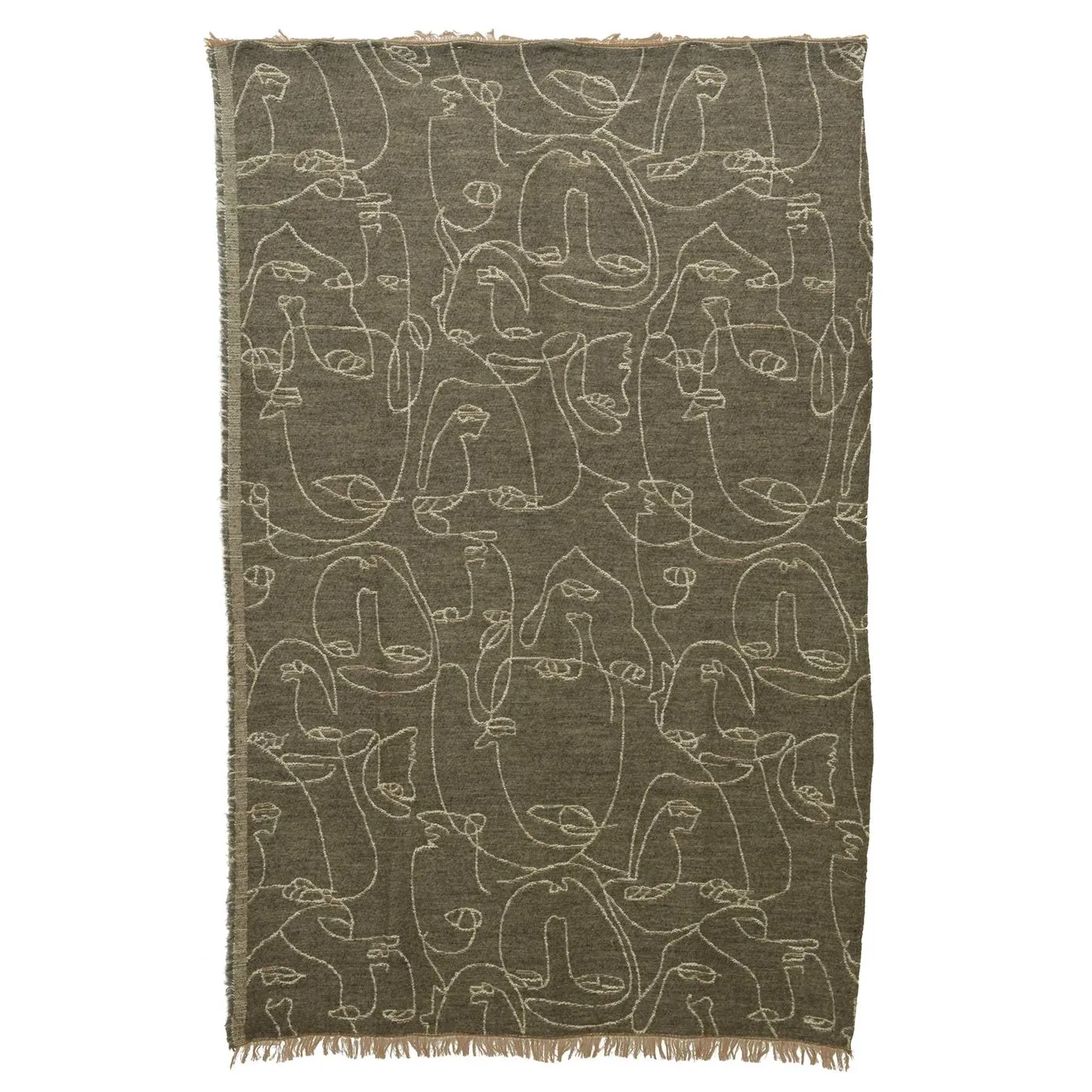 Faces Throw - Abstract Design - Made From Polyester - Measuring: W130 x D170cm