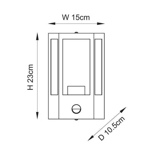 Vogue Hunter Industrial PIR Sensor Outdoor Wall Light 5