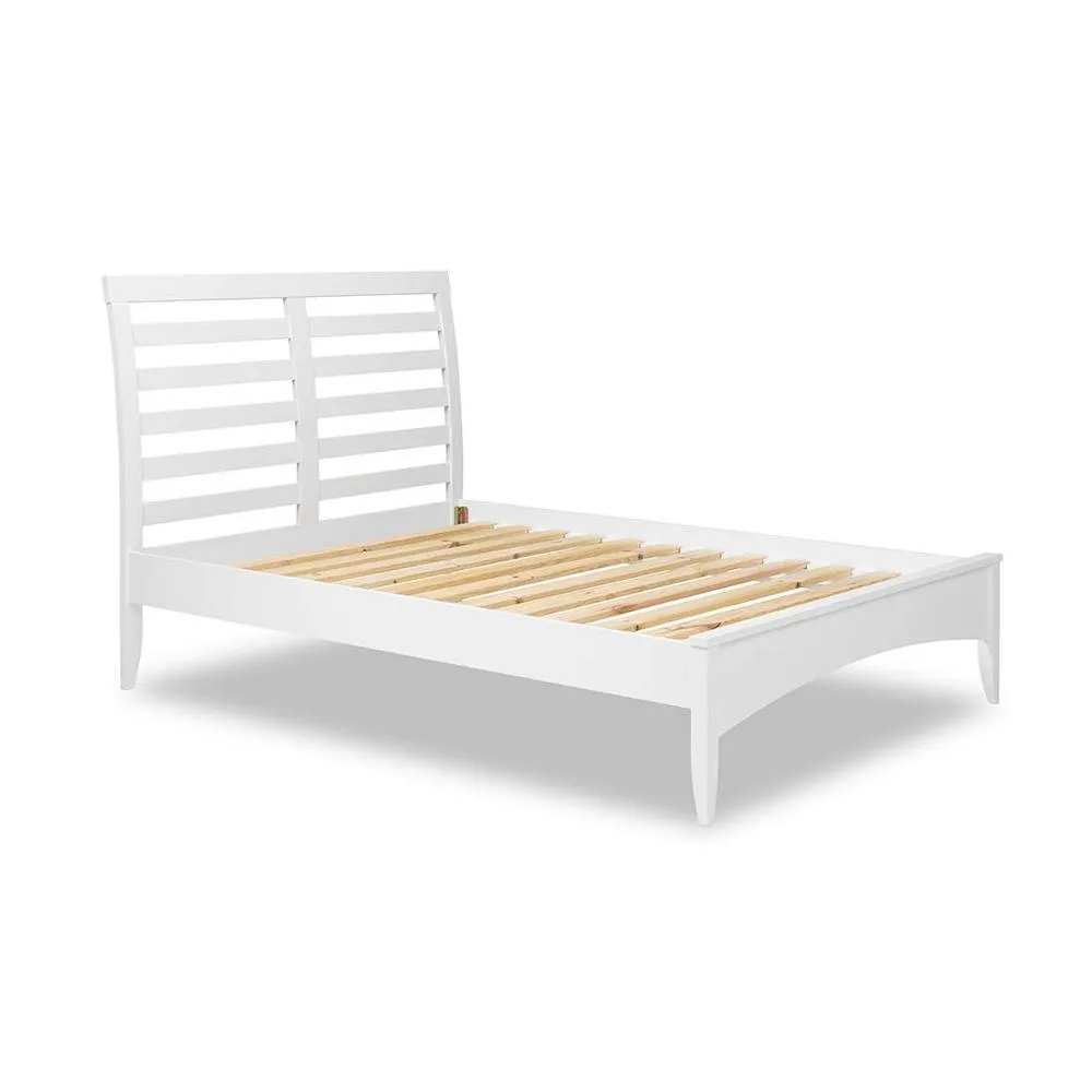 Statement Furniture Edward Hopper White Double Bed Frame 4ft6 with Slatted Headboard 6