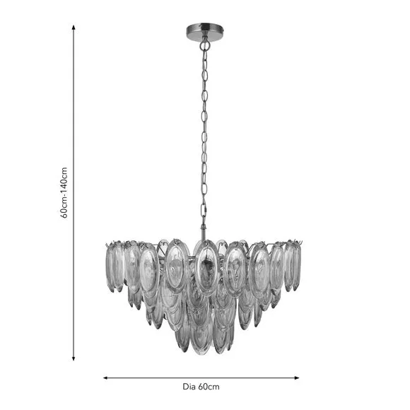 Dusk 9 Light Adjustable Chandelier 6