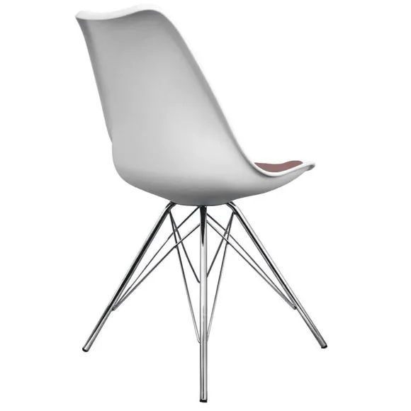 Fusion Living Soho White Plastic Dining Chair 5