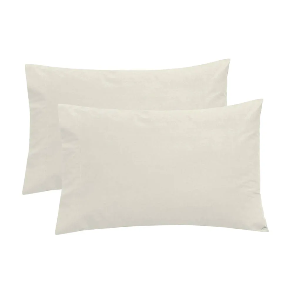 Smart Living Luxury 100% Egyptian Cotton Housewife Pillowcase Pair in Ivory 1