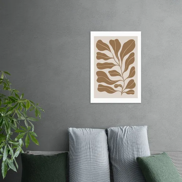 East End Prints Brown Branch Print 1