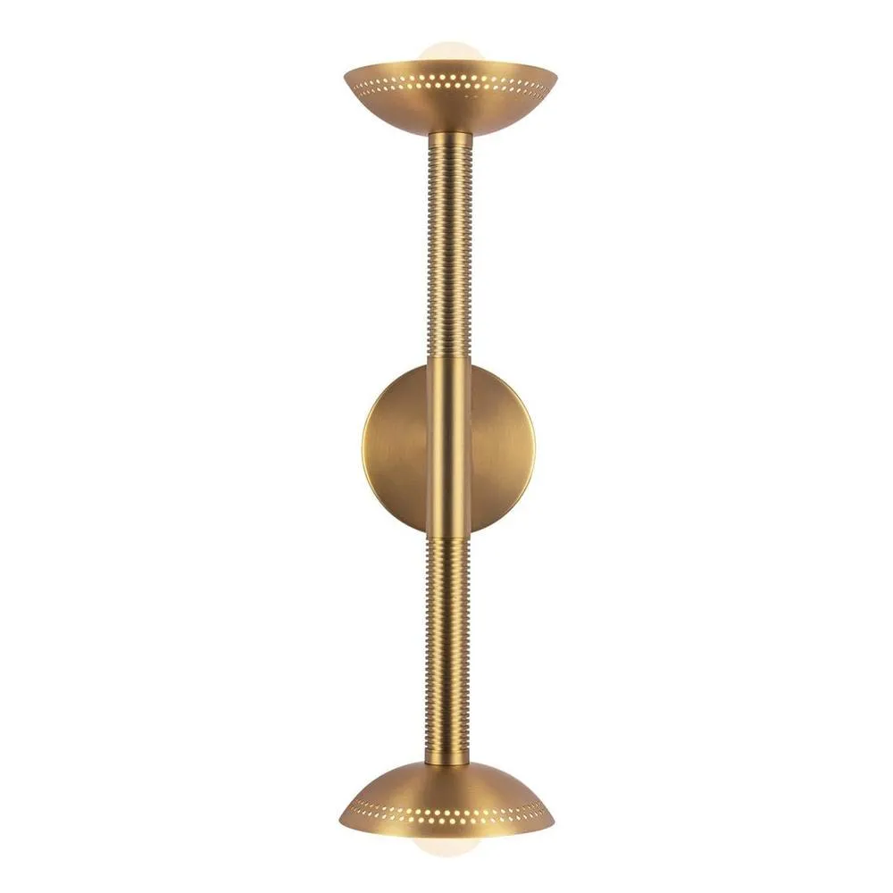 Netlighting Arden Up Down Integrated LED Wall Light Brushed Gold 3000K 6