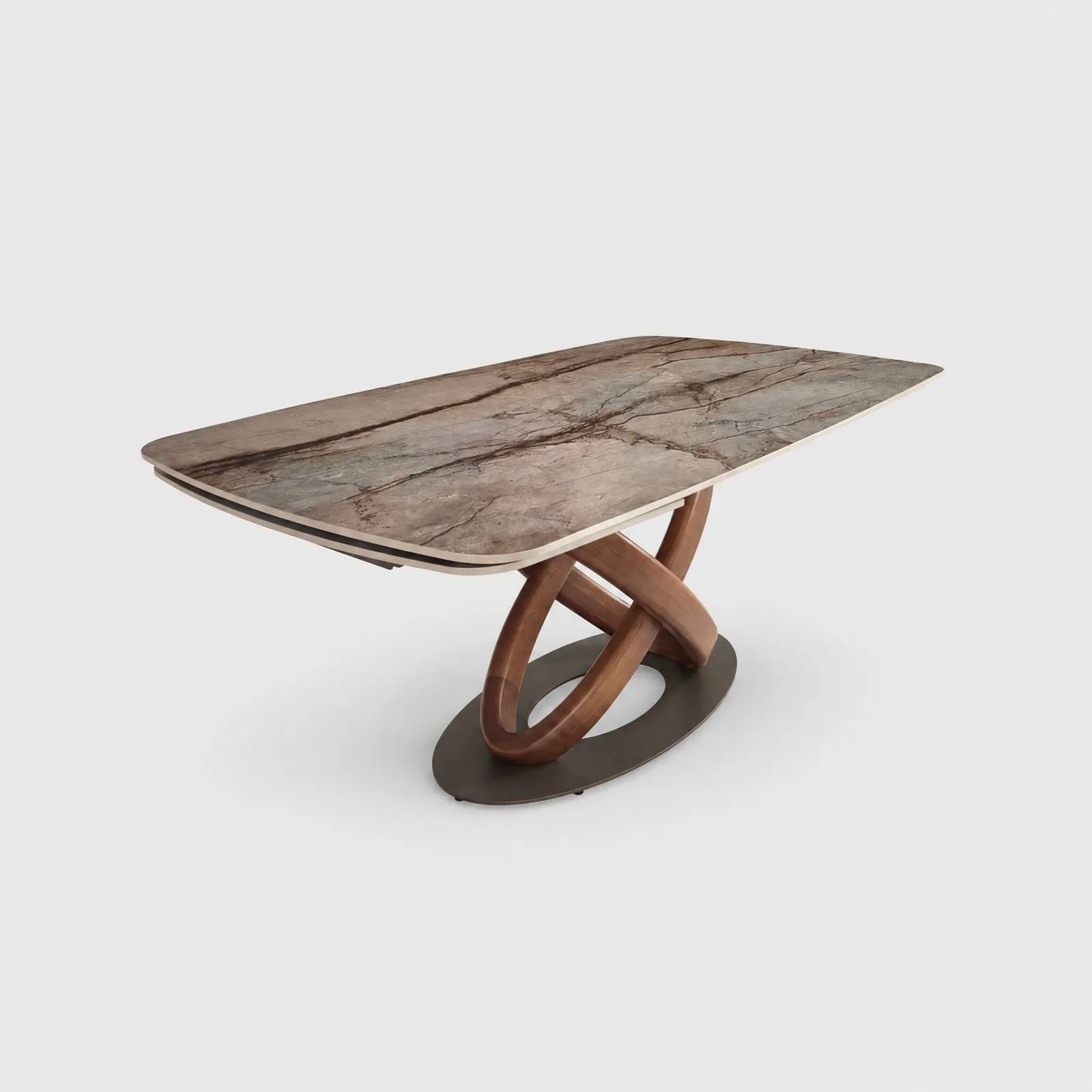 Cortez Dining Table 180X100X76Cm - Vena Nebbia Ceramic | Barker & Stonehouse