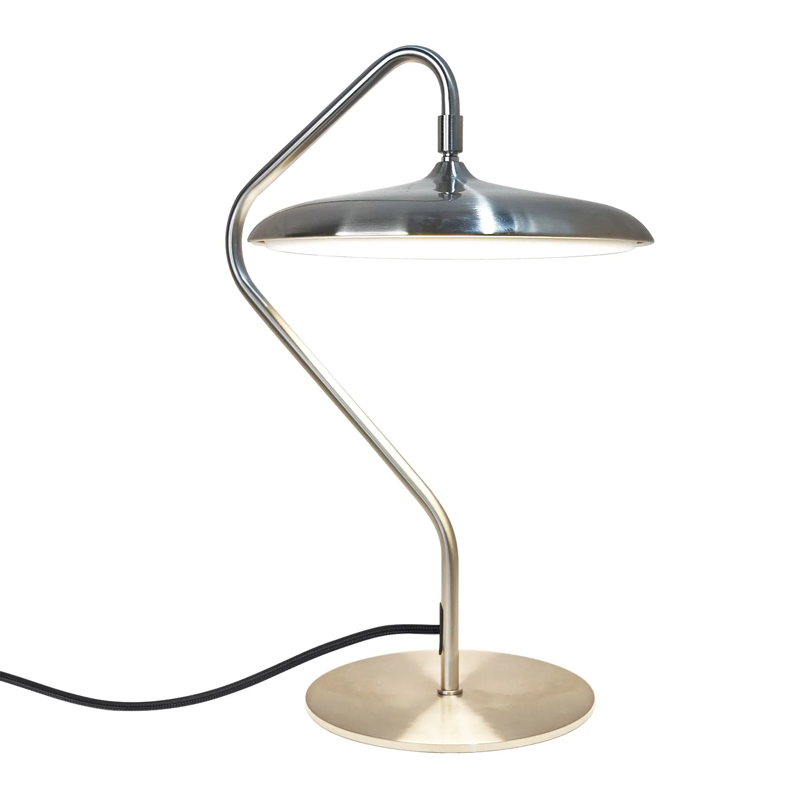 Nordlux Artist Table Lamp Silver Metal Livingroom LED Switch 3000k
