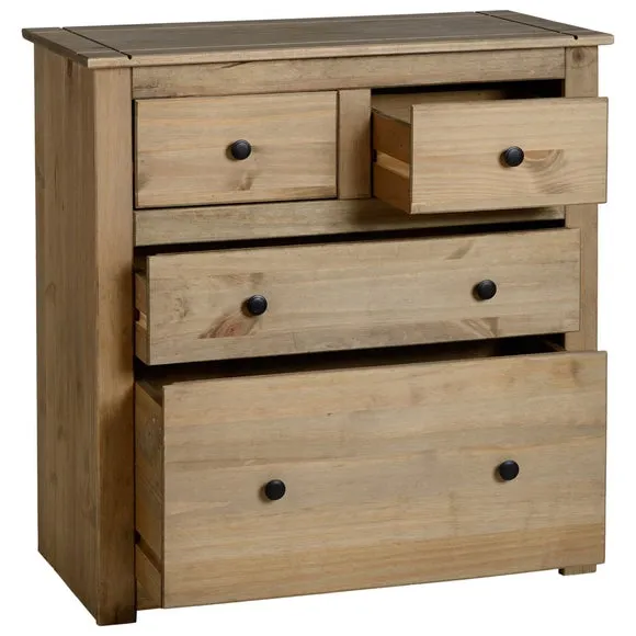 Panama 4 Drawer Chest, Pine 2