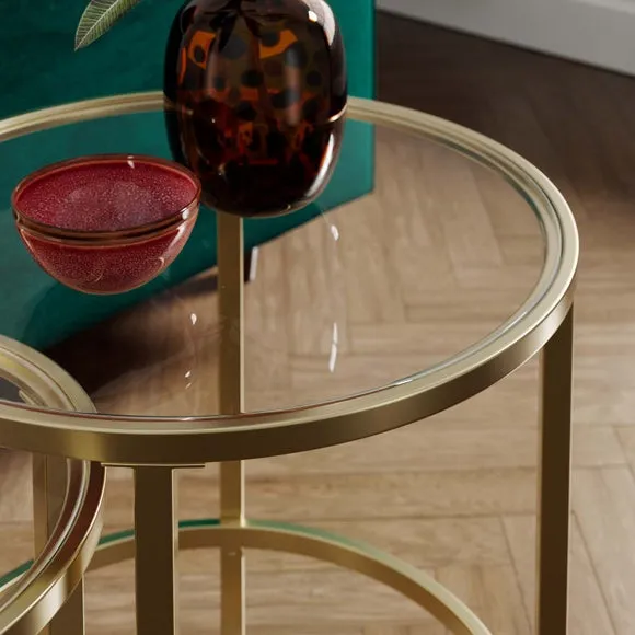 Sofia Glass Nest of Tables 3