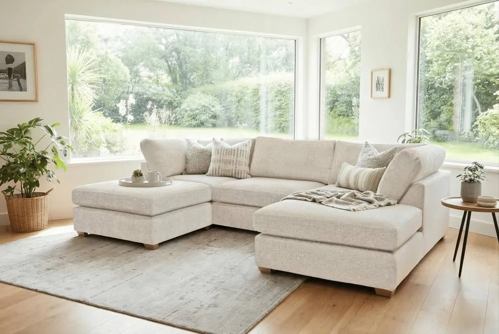 The Great Sofa Company Hyde U Shape Corner Sofa in Cream 5