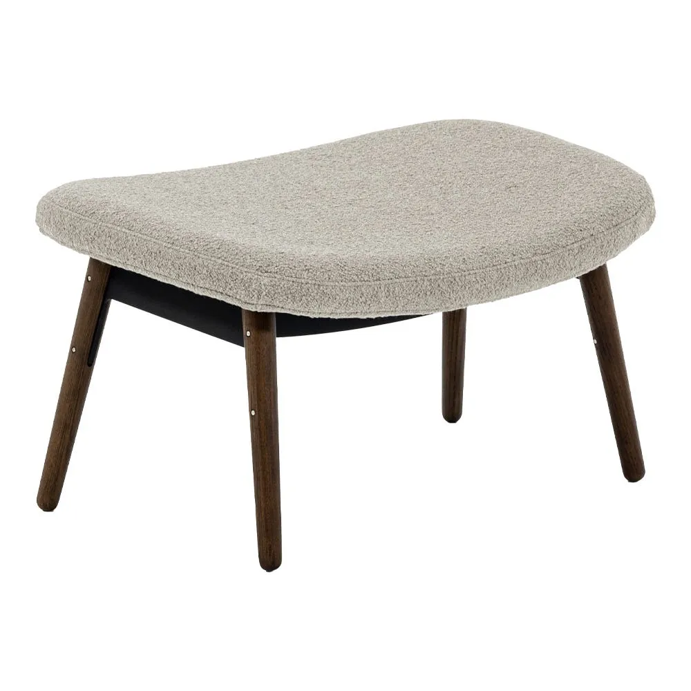 Case Ella Ottoman in Walnut and Boucle Chalk 2