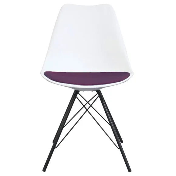 Fusion Living Soho White Plastic Dining Chair 3