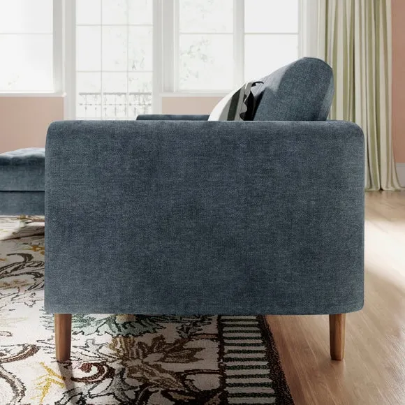 Max Soft Tonal Chenille Corner Chaise Sofa 3