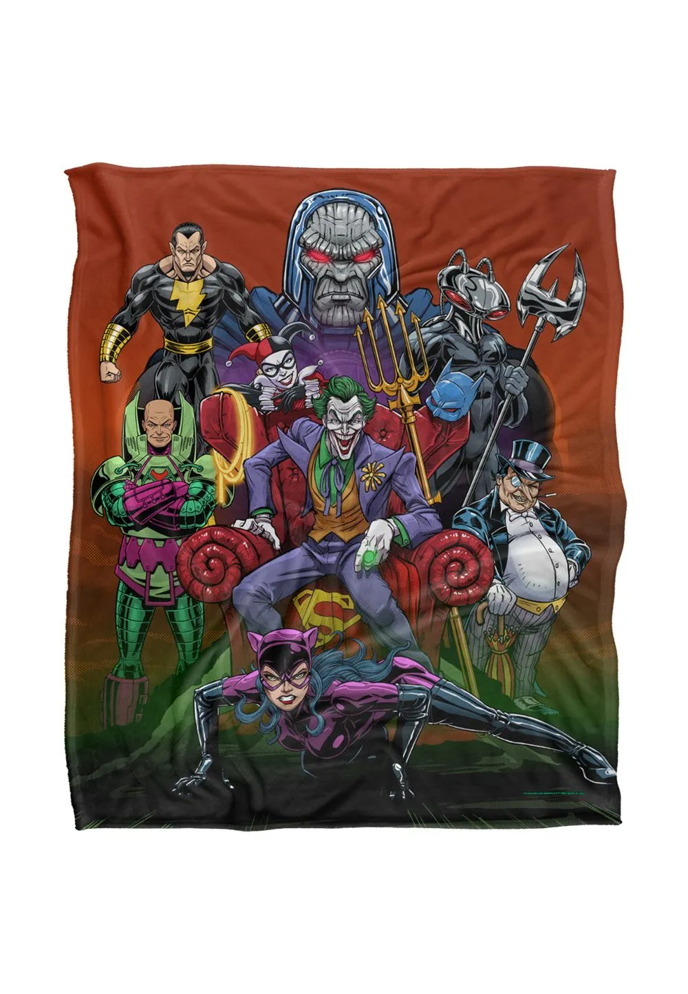 Warner Bros. Justice League Rogues Gallery Silky Touch Super Soft Throw Blanket 152 X 127 cm in White