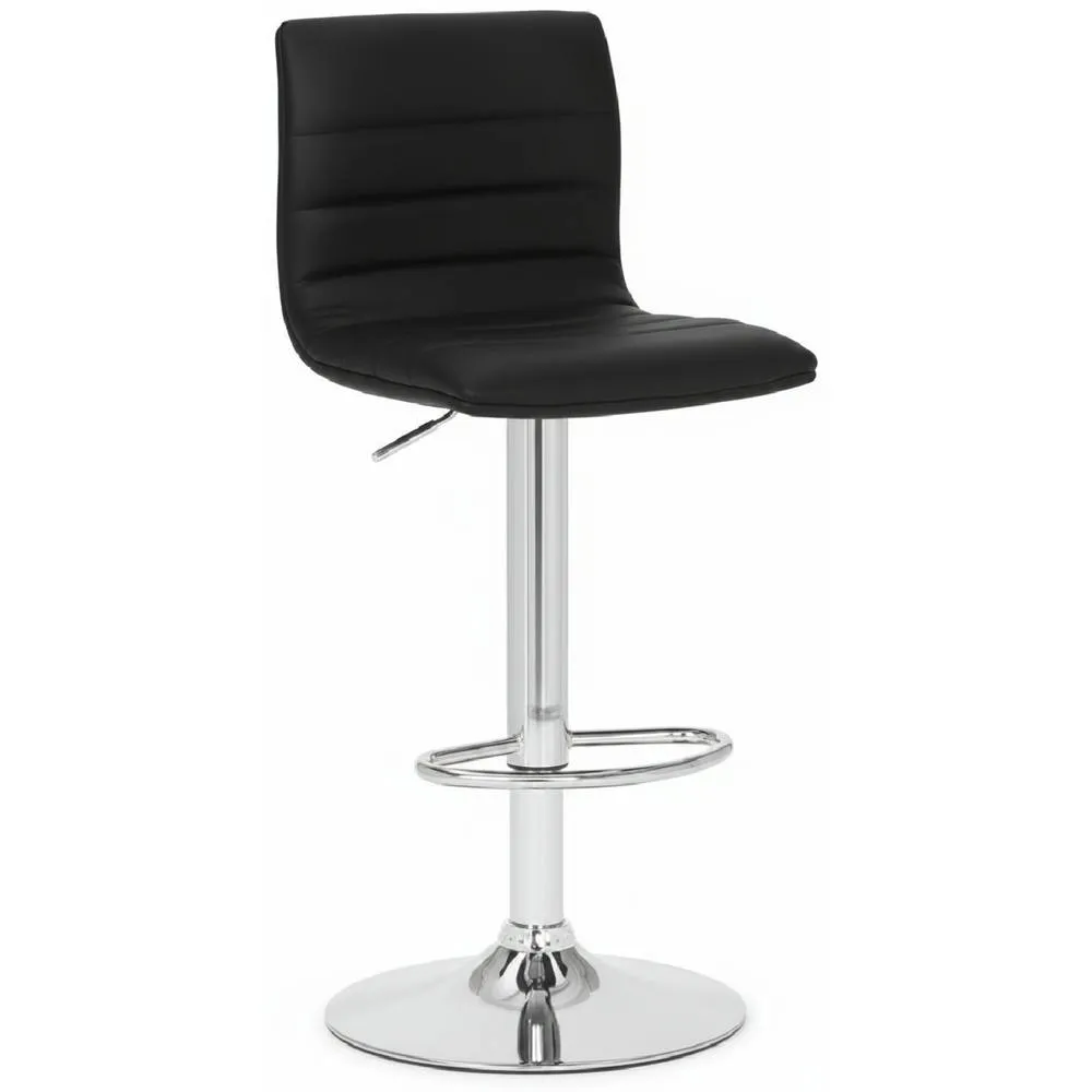 netfurniture Crains black padded kitchen breakfast bar stool