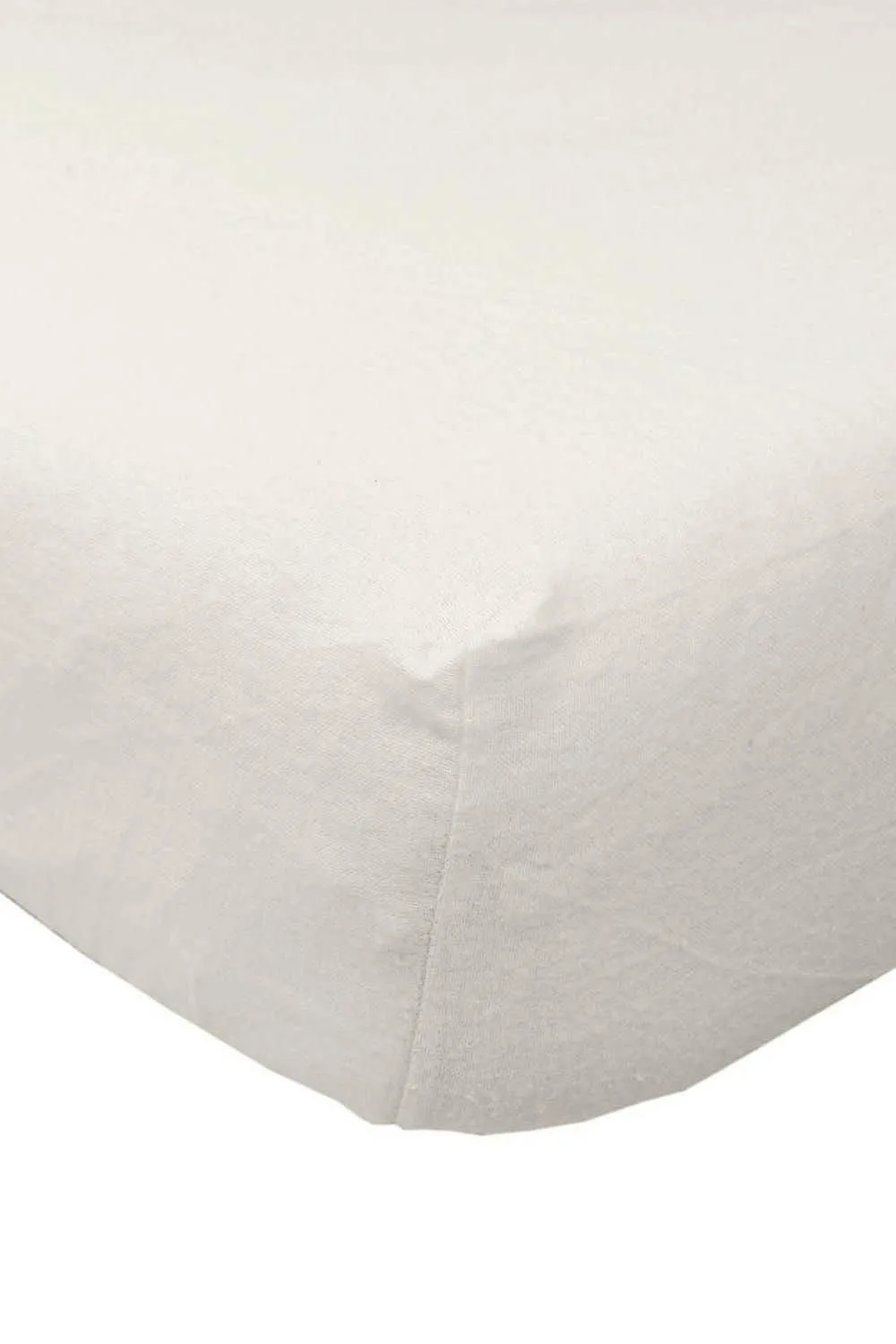 Homescapes Brushed Cotton Fitted Sheet 100% Cotton Luxury Flannelette in Cream