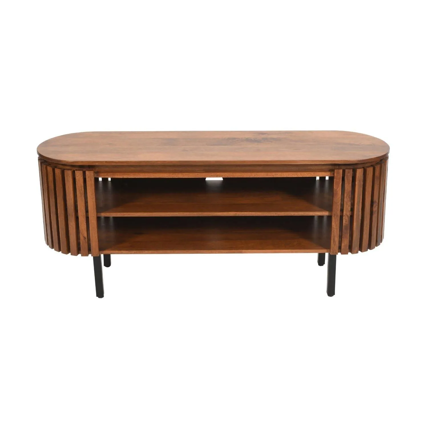 IH Design Carney Mango Wood Tv Cabinet Upto 55 Inch in Brown 3