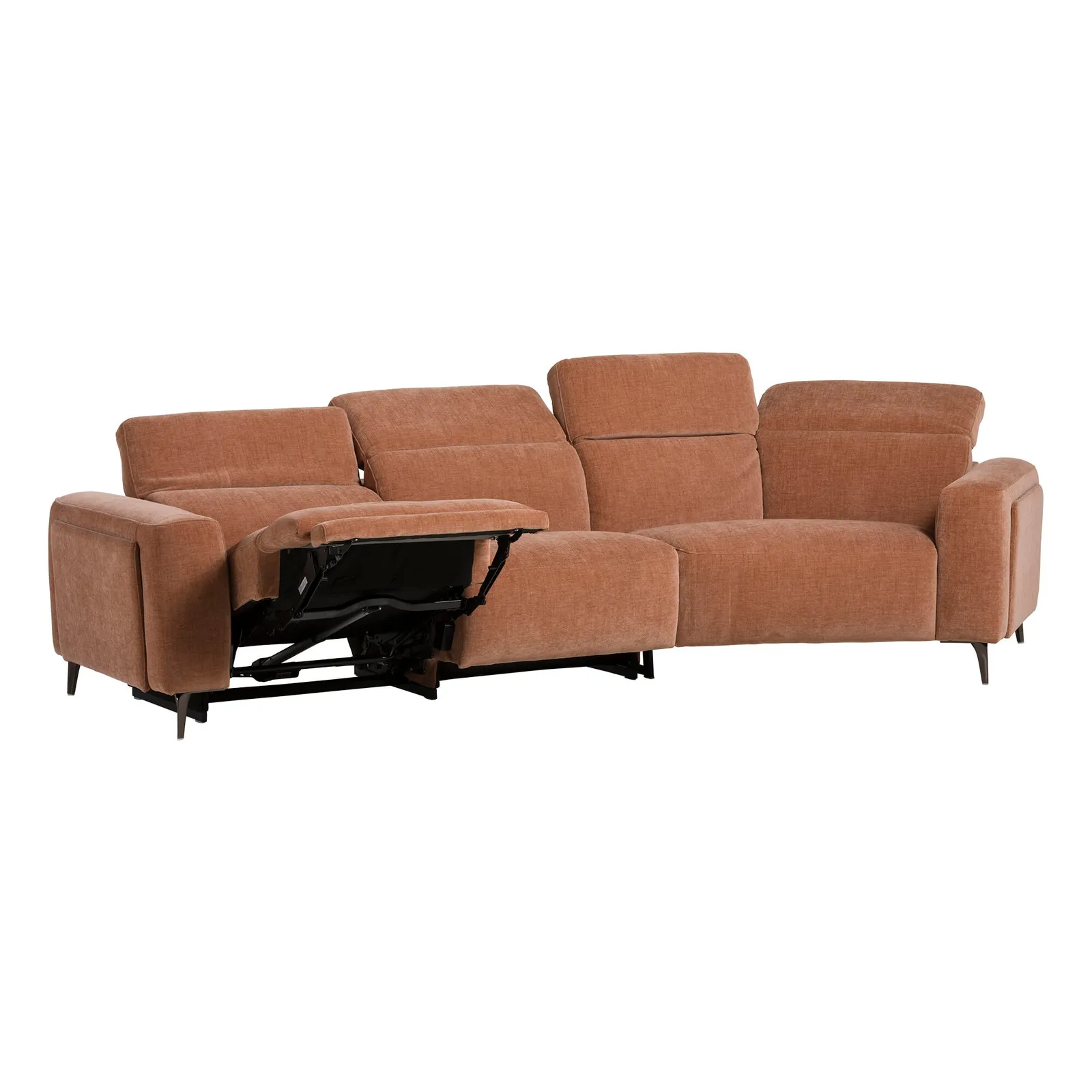 Cedro Curved Recliner Sofa - Power Lhf Fabric | Barker & Stonehouse 4