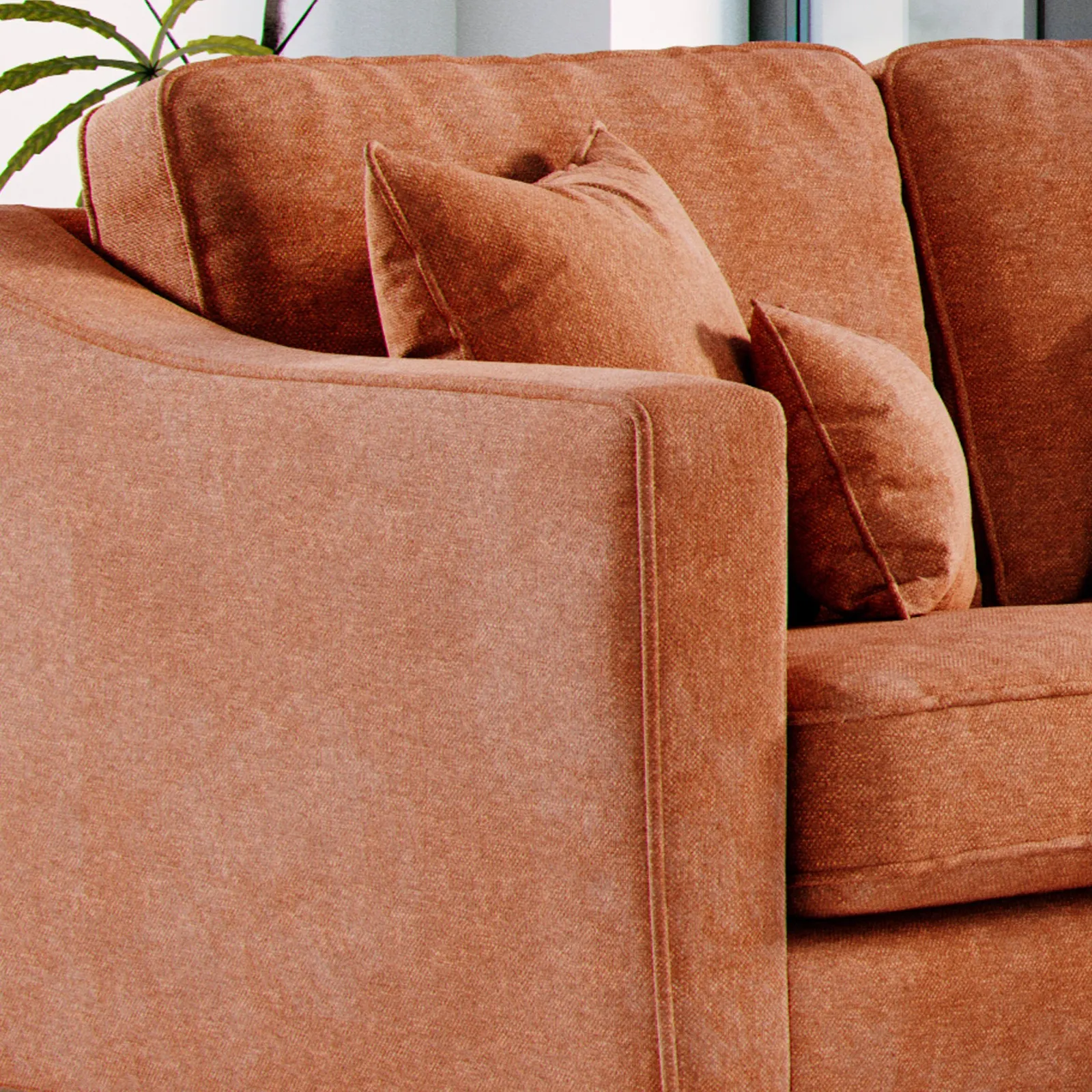 The Great Sofa Company Jackson 2 Seater Chenille Sofa in Terracotta 3