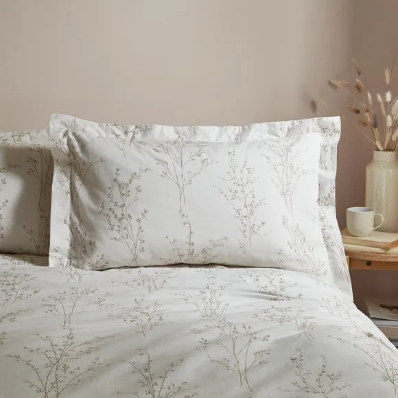 Chiltern Sketch Floral 100% Cotton Oxford Pillowcase
