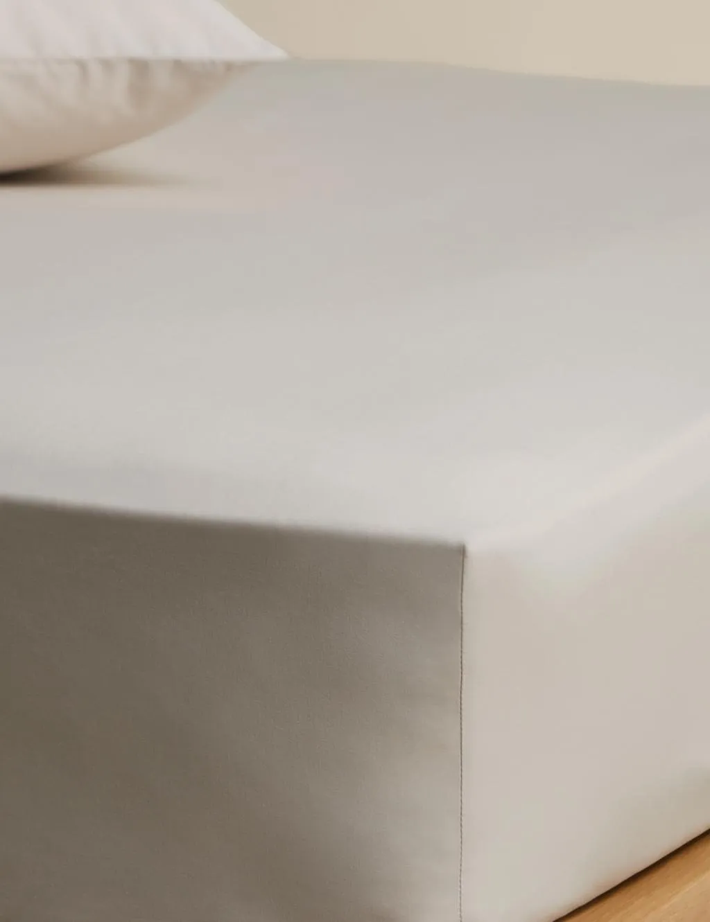 M&S Pure Cotton 180 Thread Count Deep Fitted Sheet Linen