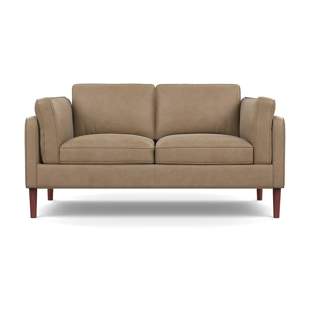 Heal's Sonno 2 Seater Heritage Leather Camel 2015 Walnut Feet 1