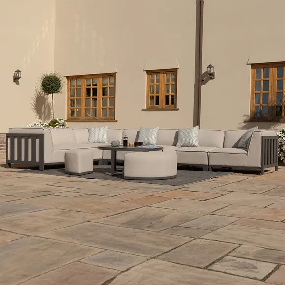 Maze Ibiza Large Corner Garden Sofa Set with Round Coffee Table 3