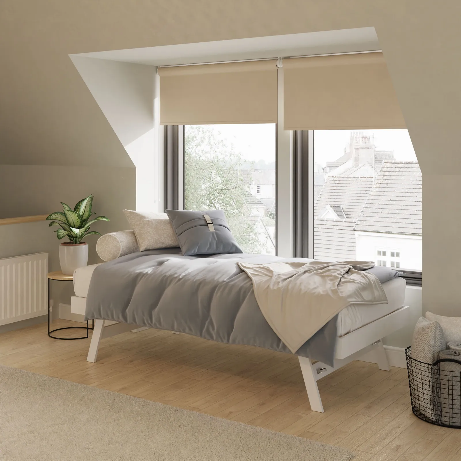 GFW Madrid Wooden Trundle Bed in White